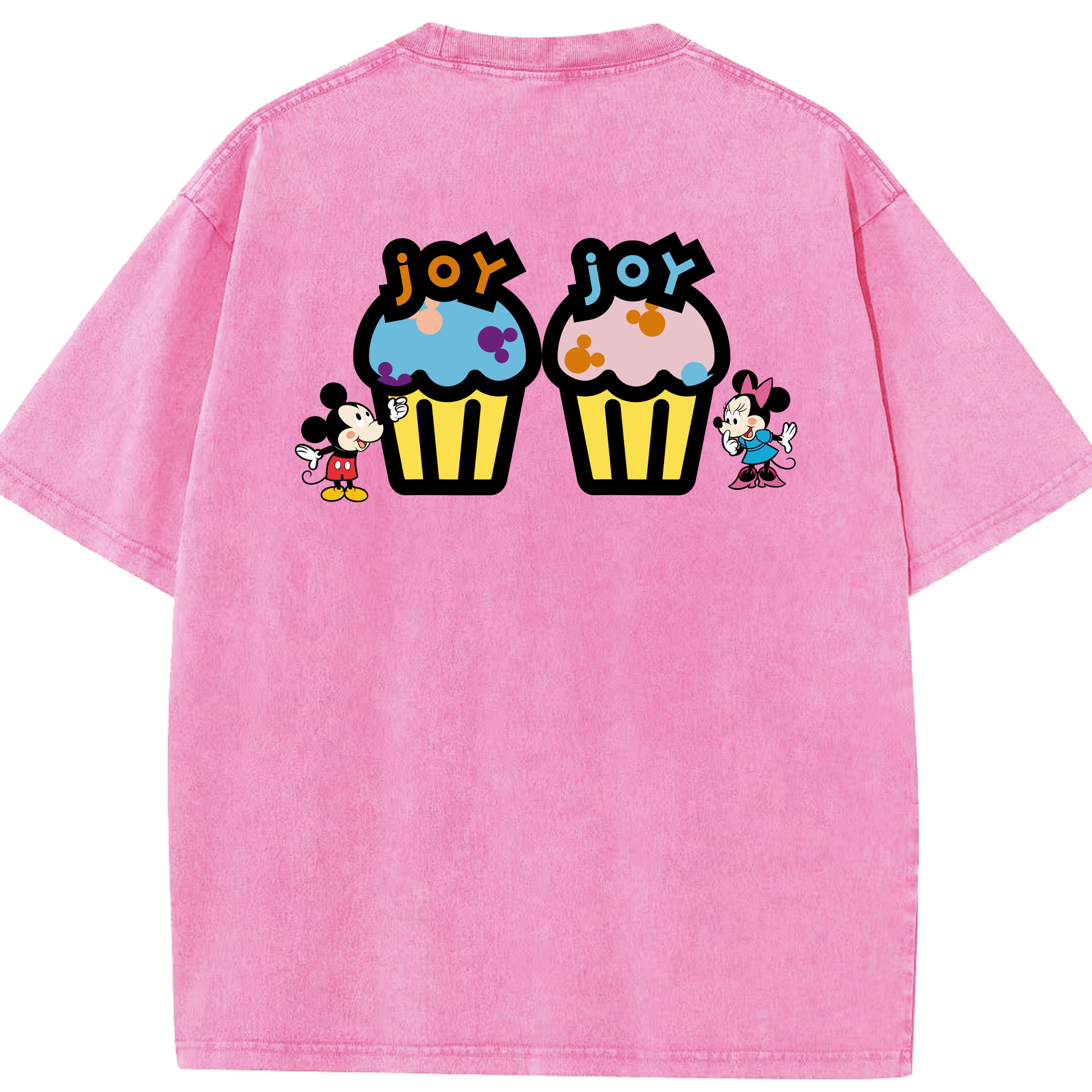 （画像用） ミッキーマウス Mickey Mouse 綿100% ヴィンテージ風 半袖Tシャツ（背面プリント）